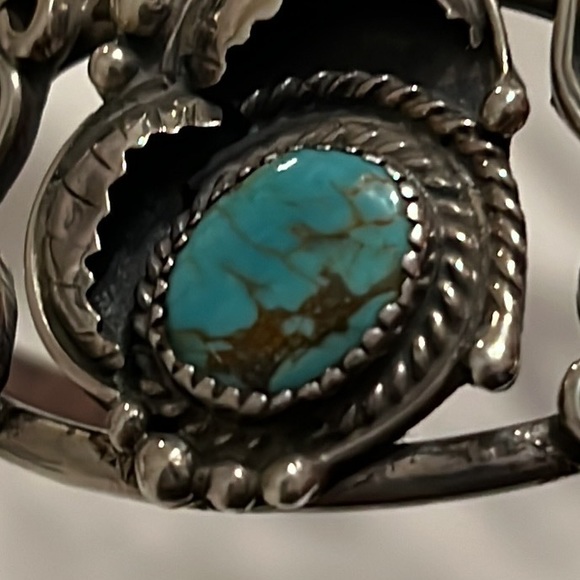 RARE ZUNI TURQUOISE CUFF BRACELET - Picture 10 of 12